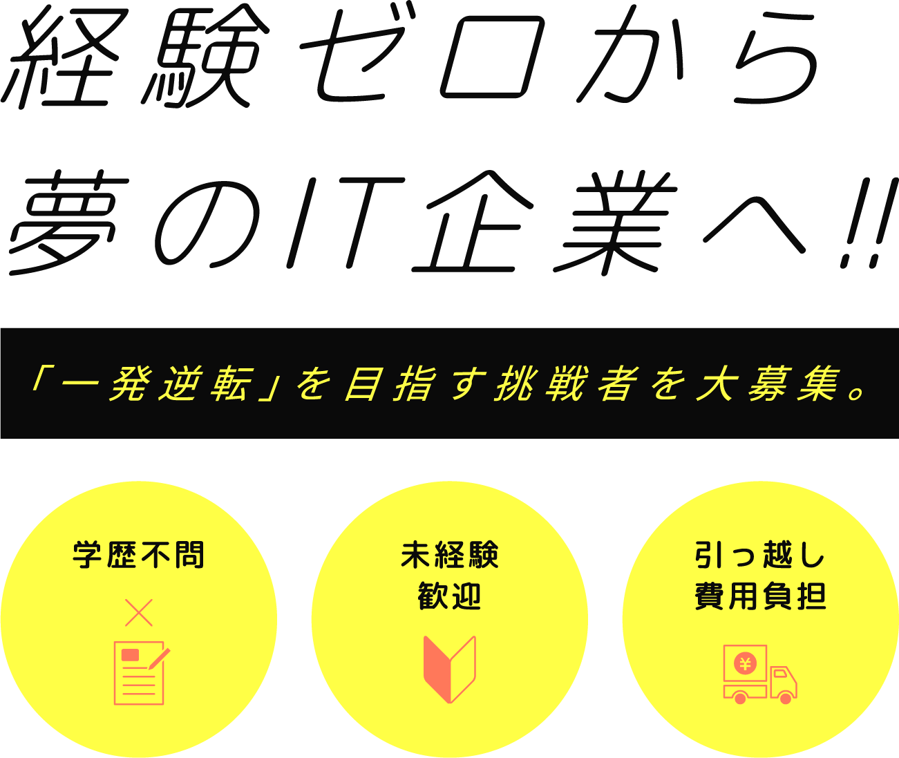 経験ゼロから夢のIT企業へ!!